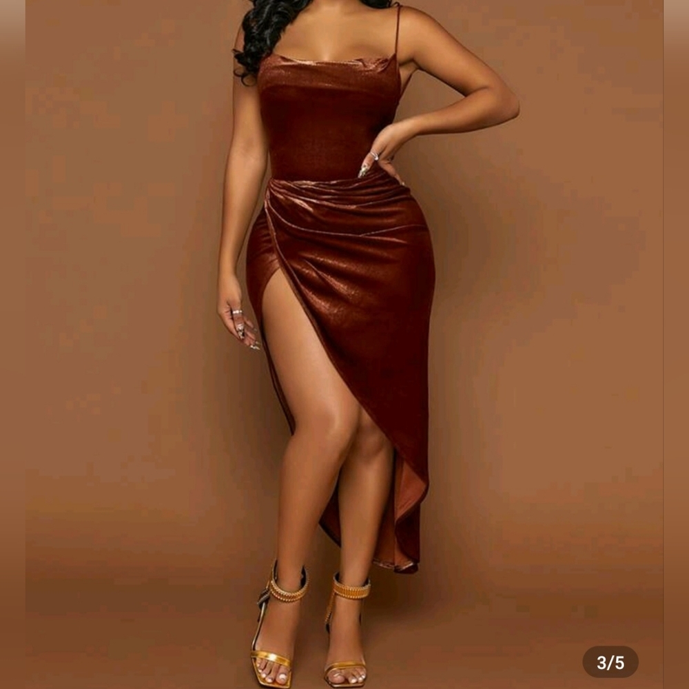 Formal Copper Color Small Dress - Picture 3 of 5